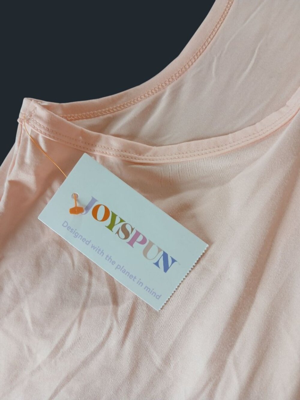 JoySpun Womens Peach Jungle Print Tank Top Shorts Pajamas XL Recycled Poly NWT - Picture 6 of 14